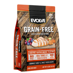 EVOLVE DOG GRAIN FREE TURKEY - PAVO 4 LB - 1.81 KG