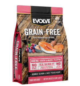 EVOLVE DOG GRAIN FREE SALMON 3.5 LB - 1.58 KG